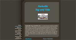 Desktop Screenshot of parkvilletagandtitle.com