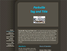 Tablet Screenshot of parkvilletagandtitle.com